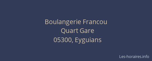 Boulangerie Francou