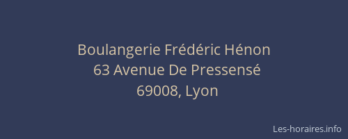 Boulangerie Frédéric Hénon