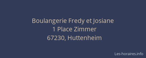 Boulangerie Fredy et Josiane