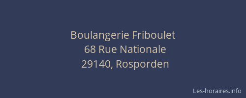 Boulangerie Friboulet