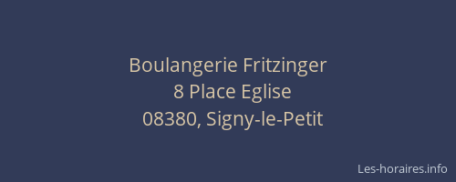Boulangerie Fritzinger