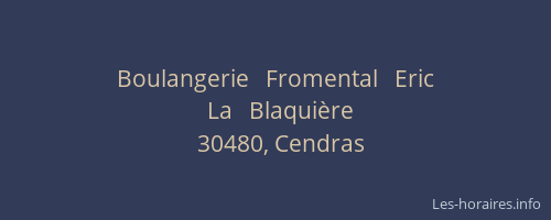 Boulangerie   Fromental   Eric