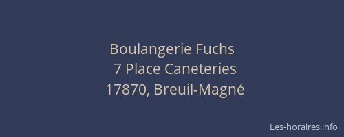 Boulangerie Fuchs