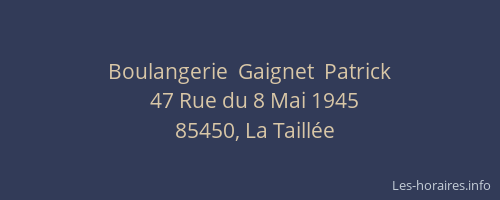 Boulangerie  Gaignet  Patrick