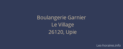 Boulangerie Garnier