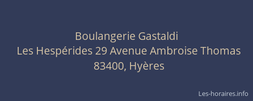 Boulangerie Gastaldi