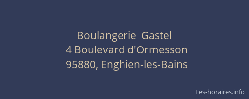 Boulangerie  Gastel