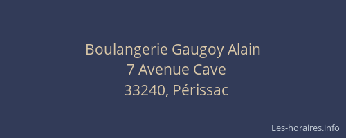 Boulangerie Gaugoy Alain