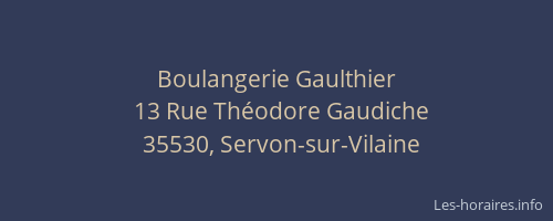 Boulangerie Gaulthier