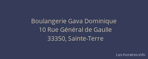 Boulangerie Gava Dominique
