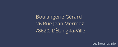 Boulangerie G&eacute;rard
