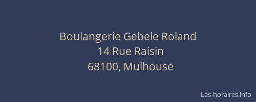 Boulangerie Gebele Roland