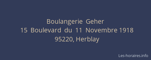Boulangerie  Geher