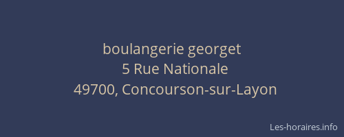 boulangerie georget