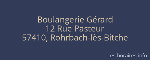 Boulangerie Gérard