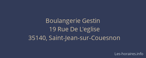 Boulangerie Gestin
