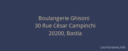 Boulangerie Ghisoni