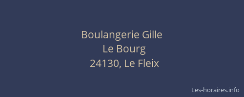 Boulangerie Gille