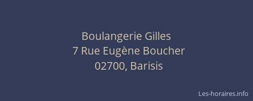 Boulangerie Gilles