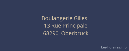 Boulangerie Gilles