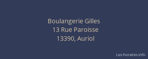 Boulangerie Gilles