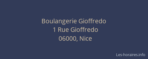 Boulangerie Gioffredo