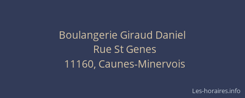 Boulangerie Giraud Daniel