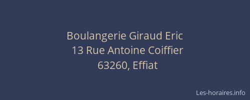 Boulangerie Giraud Eric