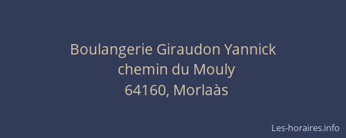 Boulangerie Giraudon Yannick