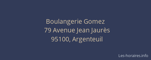 Boulangerie Gomez