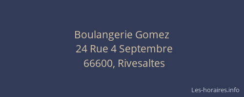 Boulangerie Gomez