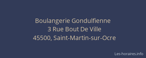 Boulangerie Gondulfienne