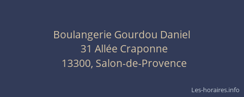 Boulangerie Gourdou Daniel