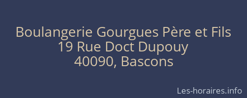 Boulangerie Gourgues Père et Fils