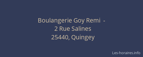 Boulangerie Goy Remi  -