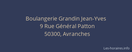 Boulangerie Grandin Jean-Yves