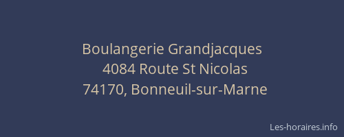Boulangerie Grandjacques