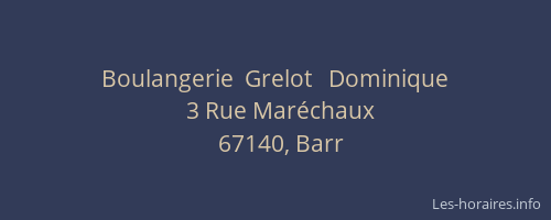 Boulangerie  Grelot   Dominique