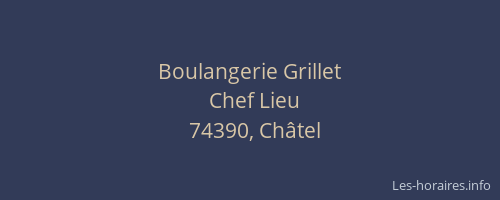 Boulangerie Grillet