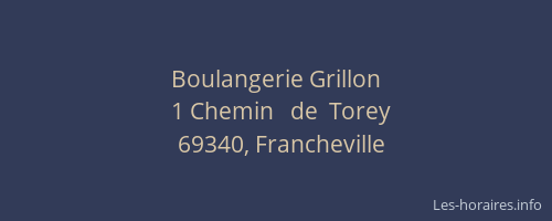 Boulangerie Grillon