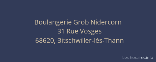 Boulangerie Grob Nidercorn