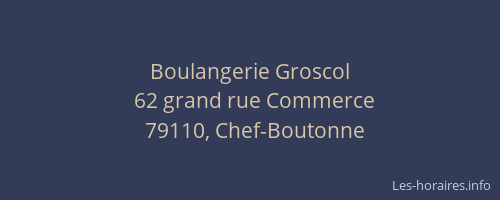 Boulangerie Groscol