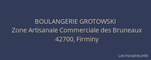 BOULANGERIE GROTOWSKI