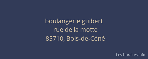 boulangerie guibert