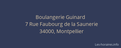 Boulangerie Guinard