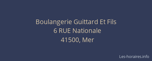 Boulangerie Guittard Et Fils