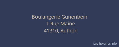 Boulangerie Gunenbein