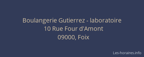 Boulangerie Gutierrez - laboratoire