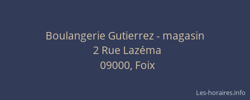 Boulangerie Gutierrez - magasin