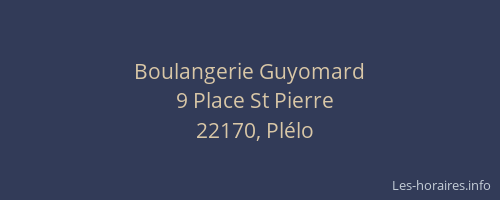 Boulangerie Guyomard
